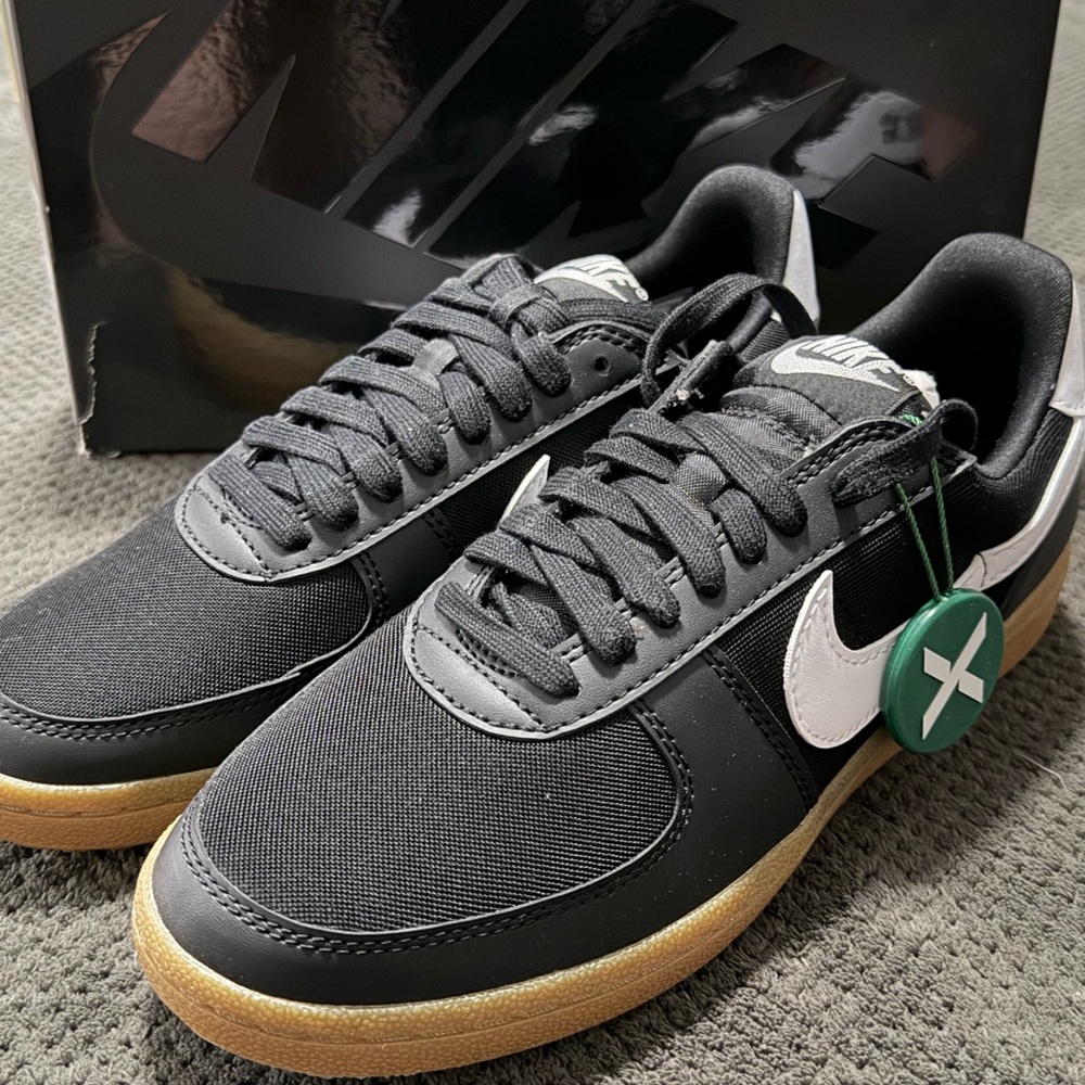 Nike Black and White Sneakers with Gum Sole